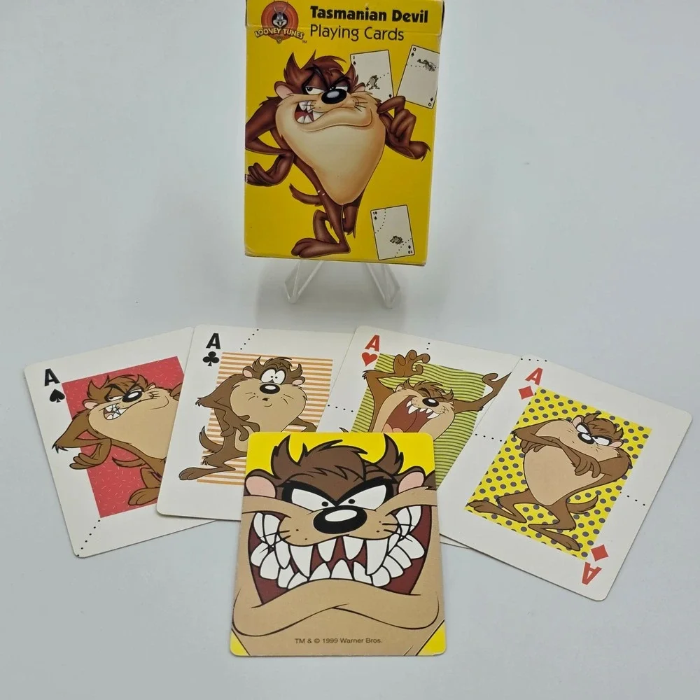 Vintage 1999 Taz 52 Playing Cards Tasmanian Devil Looney Tunes Taz-Mayhem